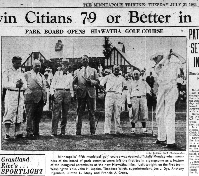 Hiawatha Golf Course Opening - July 30, 1934